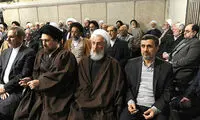 عکس:دیدار احمدی‌نژاد و سیدحسن با رهبری