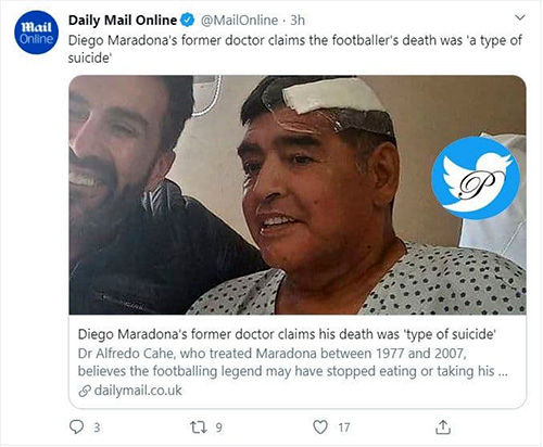 مارادونا خودکشی کرده است