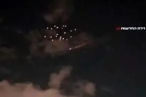 تصاویری از موشک‌های ایران در آسمان اسرائیل