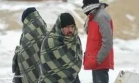تصاویر؛ مهاجران بی‌پناه در برف و سرما