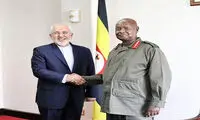 ظریف با رئیس جمهور اوگاندا دیدار کرد