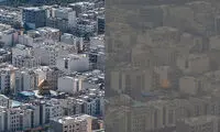 عکس: مقایسه هوای آلوده و پاک تهران