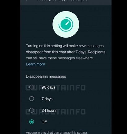 پیام‌های واتس‌اپ در ۹۰روز ناپدید می‌شوند