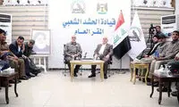 بازدید العبادی از پایگاه حشد شعبی در بغداد