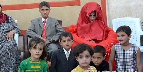 ازدواج اجباری پسر 14 ساله عراقی +عکس
