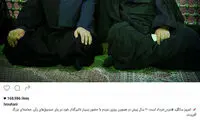 روحانی و سید حسن در مرقد امام