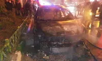 مزدا 3 در بزرگراه حکیم آتش گرفت