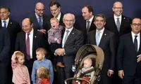 عکس: رهبران اروپا با نوه‌هایشان