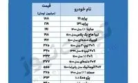 قیمت خودرو در بازار امروز