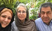 سلفی باران کوثری با پدر و مادر هنرمندش