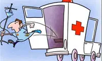 کاریکاتور: فرار مسی از آمبولانس پزشکی