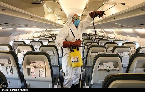ضدعفونی هواپیما و ترمینال فرودگاه کرمان