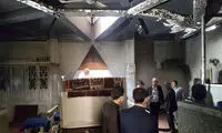 تصویری از مقبره یهودیان در همدان پس از حریق
