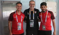 خوش و بش ۲ پرسپولیسی با اسطوره فوتبال فرانسه