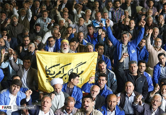 پاسخ ایرانی‌ها به ترامپ با شعار «مرگ بر آمریکا»