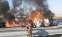 ۴ کشته در تصادف و آتش‌سوزیِ جاده سرچم 