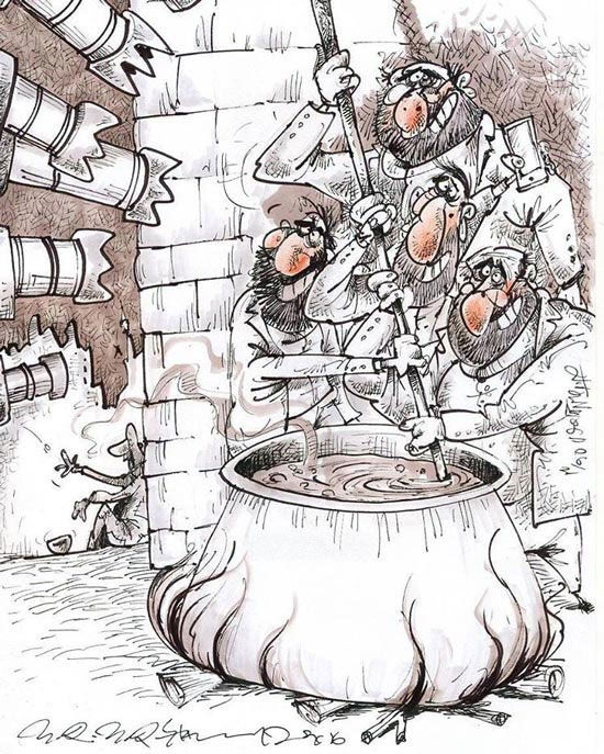 کاریکاتور: سلفی سلبریتی ها پای دیگ نذری!