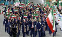 عکس: رژه کاروان ایران با پرچمداری سلیمی