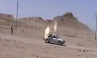 انفجار پژو با گلوله ، تفریح پسران مرفه!+عکس