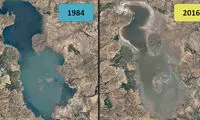 تایم لپس تغییرات اقلیمی دریاچه های ایران در 32 سال