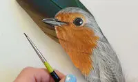 پرتره حیوانات روی پر پرندگان