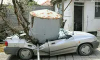 سقوط منبع آب روی پراید
