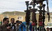 جوان مریوانی قلیان هایش را آتش زد +عکس