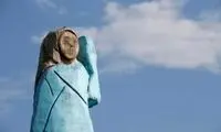 مجسمه «ملانیا ترامپ» به آتش کشیده شد