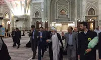 حضور فتاح در حرم امام بعد از حملات تروریستی