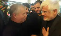 رویارویی عارف و علی پروین در یک عزاداری