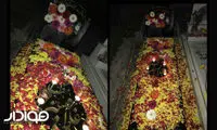 گلکاری مزار مظلومی با حضور دوربین شبکه خبر