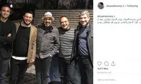 عکس یادگاری مجری معروف با بازیگران