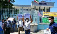 تجمع دوباره دامداران نیشابوری مقابل فرمانداری