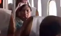 ویدئویی از یک سانحه هوایی که پنجره هوایپما کنده شد