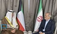 پزشکیان و ولیعهد کویت با یکدیگر دیدار و گفت‌وگو کردند