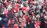 بانوان هوادار سپاهان و پرسپولیس در حال ورود به ورزشگاه
