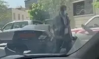 تصادف شدید بنز C۲۰۰ با یک پرادو در تهران