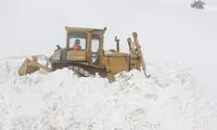 بارش ۱.۵ متری برف این جاده کشور را به تونل سفید تبدیل کرد