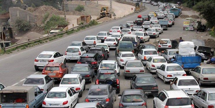 حجم بالای ترافیک در جاده مشهد - تهران