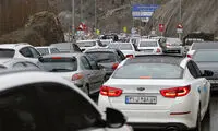وضعیت عجیب ترافیک در جاده چالوس