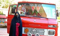 خاطره جالب بانوی اصفهانی که با مینی‌بوس قرمزش به دل جاده زد