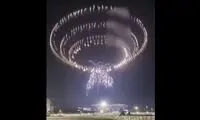 حادثه ریزش پهپادها در نمایش هوایی چین