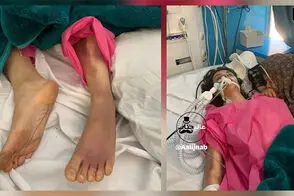 تصاویر دردناک از بدرقه خانواده نیلوفر مجاور در بیمارستان