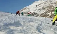 لذت عراقی‌ها از اسکی در مرز ایران