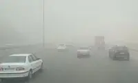 طوفان نمک در اتوبان کسائی تبریز