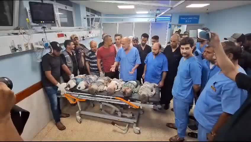 تصاویر دلخراش از اجساد کودکان در بیمارستان غزه