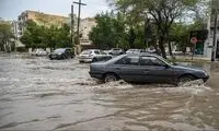 وضعیت آشفته خیابان‌های اهواز پس از بارش باران