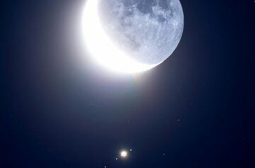 تصویر روز ناسا؛ دیدار ماه با مشتری
