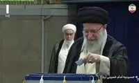 رهبر انقلاب رای خود را به صندوق انداختند