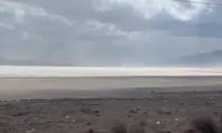 ویدئویی از توفان نمک در دریاچه ارومیه
